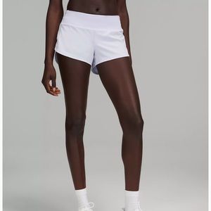 White Speed Up Low-Rise Lined Short 2.5" - Lululemon